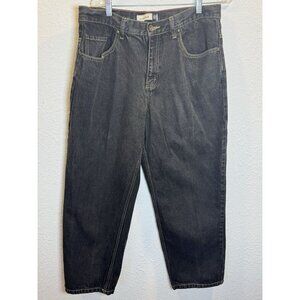 Anchor Black Pants Mens 36 X 30 Original Baggy Wide Jeans Y2K 90s Vintage Skater